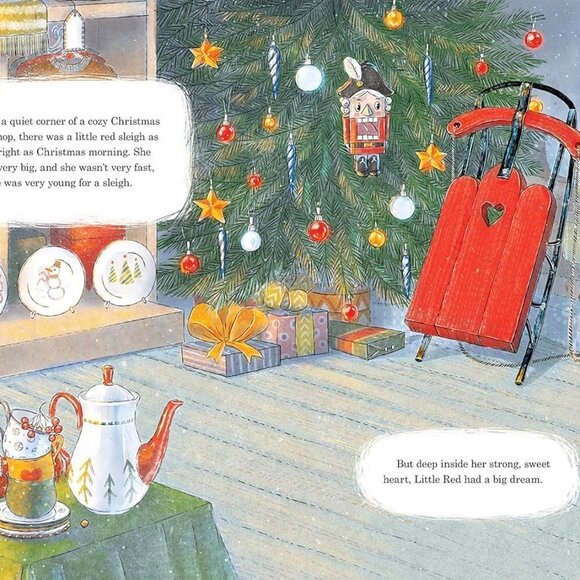 Little Red Sleigh: A Heartwarming Christmas Book (Little Heroes, Big Hearts) NEW - Picture 2 of 9